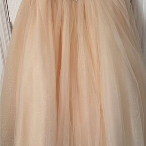 Elegant Cream Evening Gown